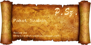 Pakot Szabin névjegykártya